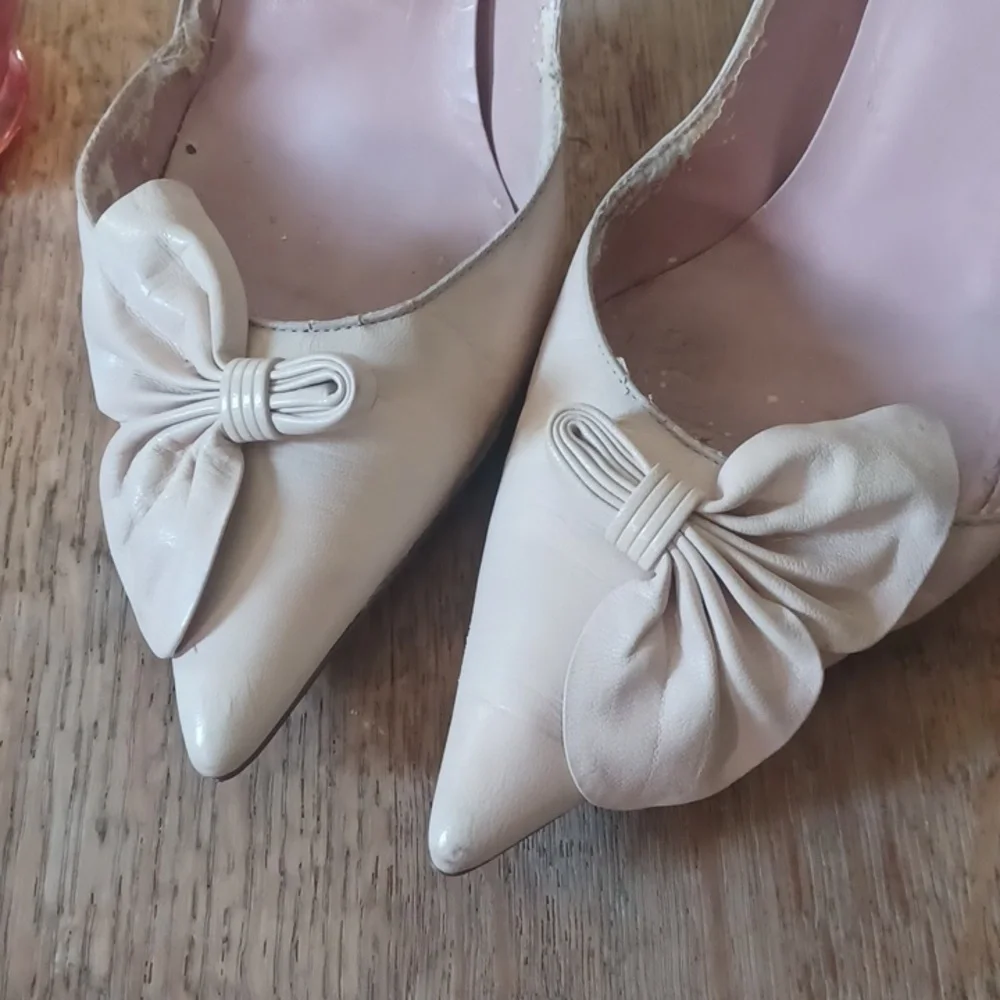 GUESS Women's Baby Pink Bow Heels